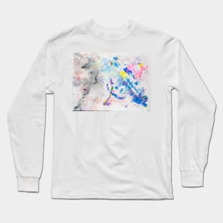 In Gray, Pink, and Blue Will Prevail - My Original Art Long Sleeve T-Shirt